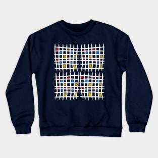 Abstract pattern with red, gold and blue Crewneck Sweatshirt